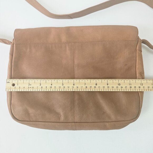 Kenneth Cole Leather Crossbody Bag Brown 12 X 10 inches - Picture 11 of 13